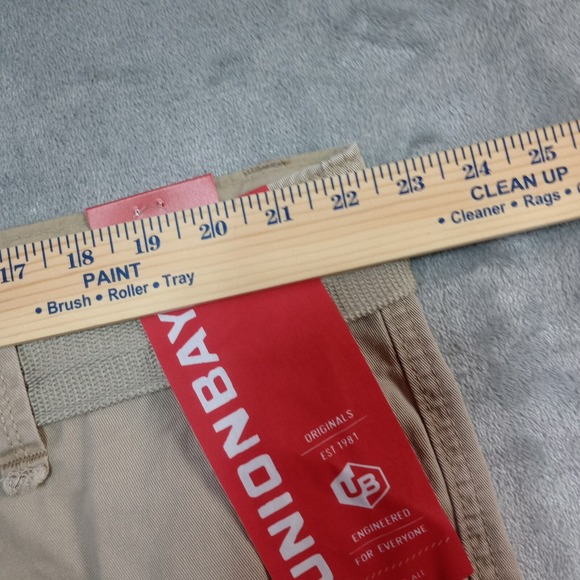 Union Bay Cargo‎ Pants B&T Survivor Straight Leg Belted 44 x 30 Beige NEW Cotton - Picture 3 of 16